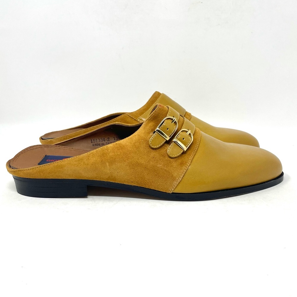 Giorgio Brutini Classic Mule Almond Toe 151334-2 Yellow Mustard Mens 13